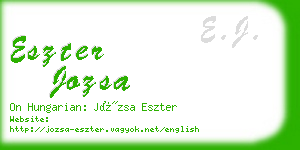 eszter jozsa business card